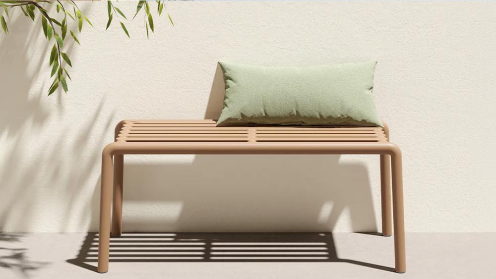 Timber and aluminium outdoor bench seats compared in an Australian garden setting