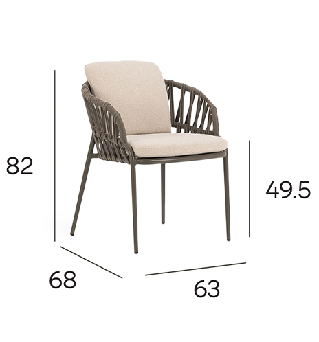 NOON Outdoor Armchair dimensions