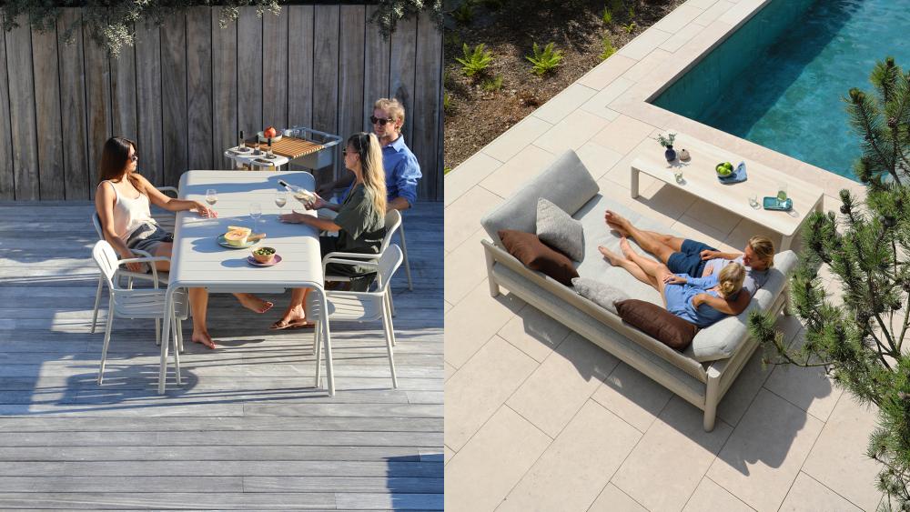 Outdoor furniture lifestyle setting