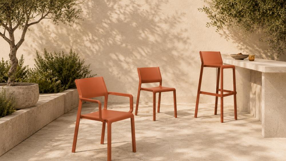 Nardi Trill chair in new Mattone brick-red colour