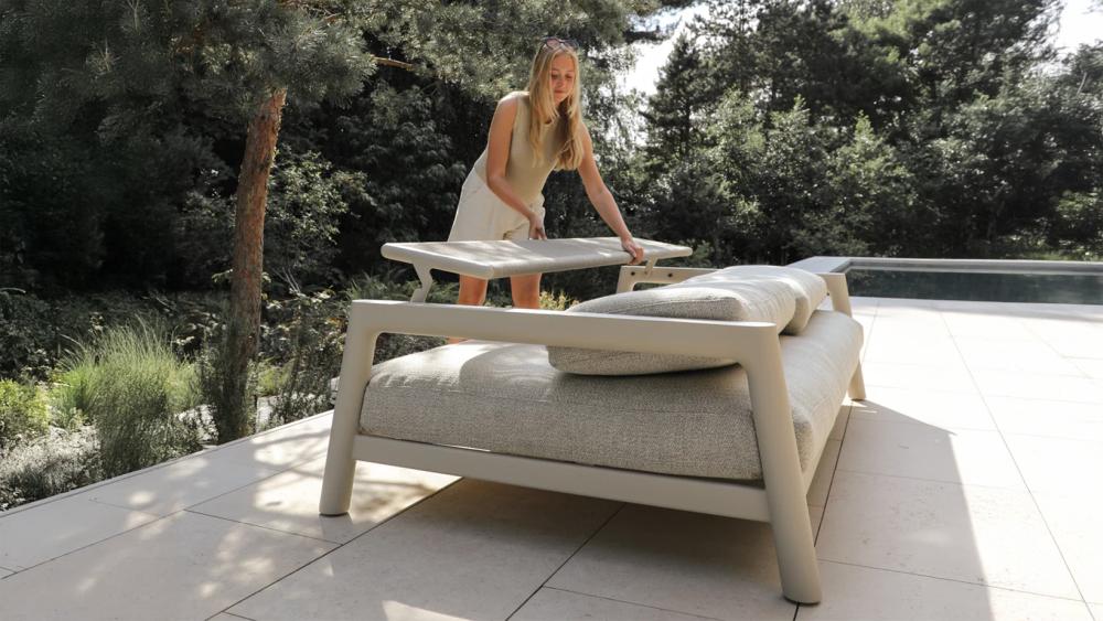 Pebl Tolo shown in two configurations: three-seater sofa and flat daybed
