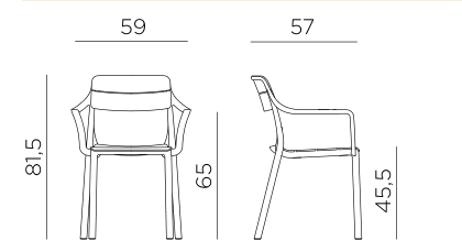 Nardi Cassia armchair dimensions