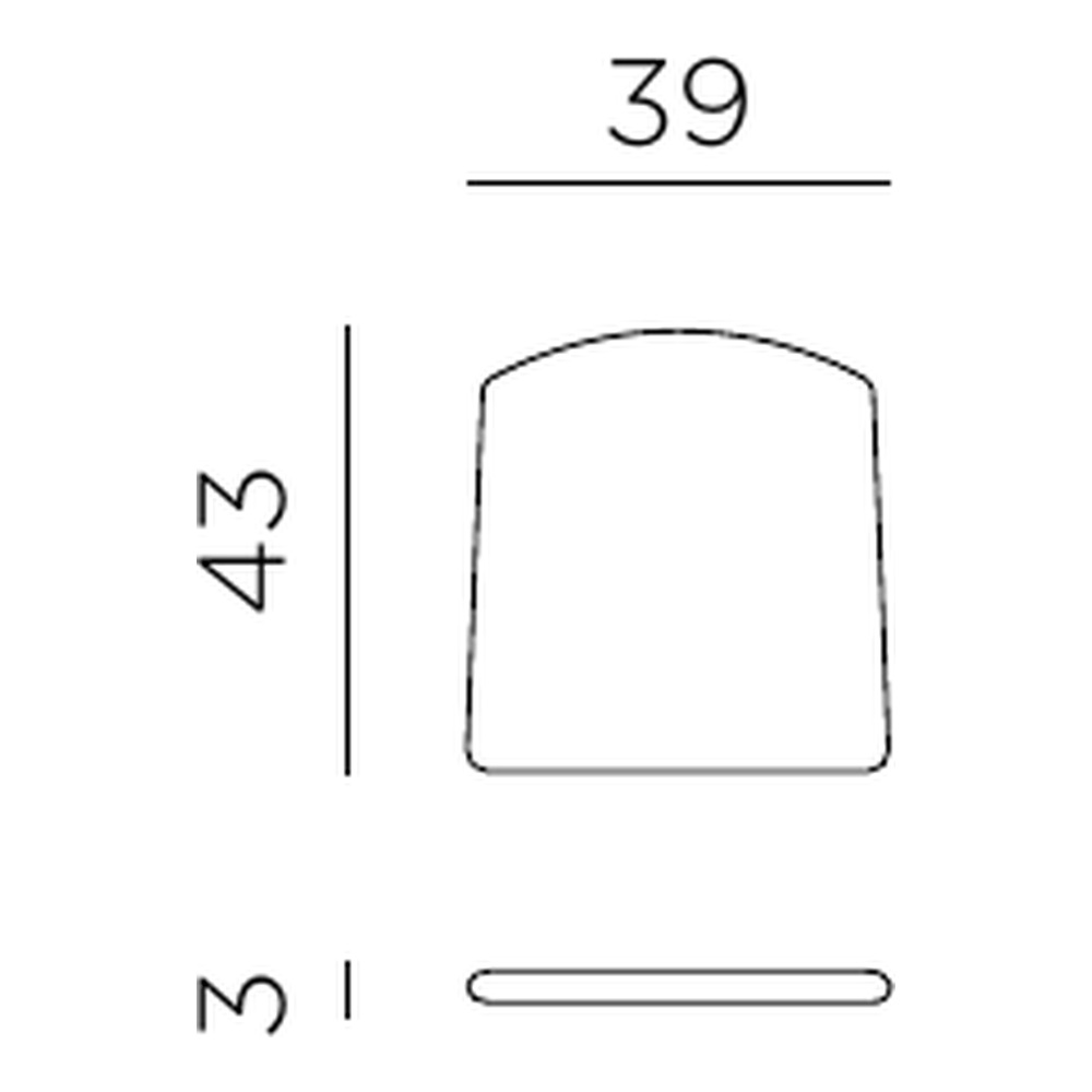 Nardi Cassia Bistrot Outdoor Cushion dimensions