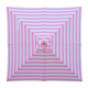 Billy Fresh Flamingo - 2X2m Square Pink And White Stripe Umbrella With Cover