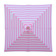Billy Fresh Flamingo - 2X2m Pink And White Stripe Square Outdoor Umbrella With Cover
