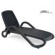 Nardi Alfa Outdoor Resin Sun Loungers in Anthracite Trama (set of 4)