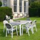 Nardi Alloro 140 Table with Palma Chair - 7 Piece Outdoor Dining Setting