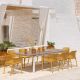 Nardi Net 9 Piece Outdoor Dining Setting with Alloro Extendable Dining Table