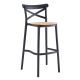 Outdoor Resin Cross Back Bar Stool