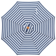 Billy Fresh Bahamas 3M Navy And White Octagonal Outdoor Umbrella With 'Timber Look