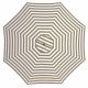 Billy Fresh Coastal 3m Dia Taupe And White Stripe Umbrella With Cover