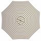 Billy Fresh Coastal 3m Dia Taupe And White Stripe Octagonal Outdoor Umbrella With Cover