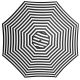 Billy Fresh French Riviera - 3m Black & White Stripe Outdoor Umbrella  With Cover