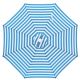 Billy Fresh Horizon Blue & White Outdoor Umbrella - 3M Diameter - Aluminium