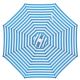 Billy Fresh Horizon Blue & White Octagonal Outdoor Aluminium Umbrella - 3M Diameter