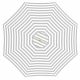 Billy Fresh Peninsula 3m Dia Grey And White Stripe Umbrella With Cover