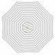 Billy Fresh Peninsula 3m Dia Grey And White Stripe Octagonal Outdoor Umbrella With Cover