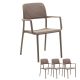 Nardi Bora Outdoor Resin Armchairs (Set of 4)