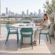 Bahza Ceramic 120cm Round Table with Nardi Cassia Chairs - 5 Piece Outdoor Dining Set