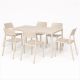 Nardi Piave Table with Cassia Bistro Chair - 7 Piece Outdoor Dining Setting