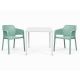 Nardi Cube 70 Table with Net Armchair - 3 Piece Outdoor Dining Set