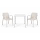 Nardi Cube 70 Table with Tiberina Armchair - 3 Piece Outdoor Dining Set