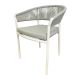 Eve Outdoor Rope Dining Chair Light Grey angle view