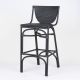 Kanso Black Outdoor Wicker Counter Bar Stool - 65cm Seat Height