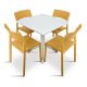 Nardi Clip Table with Trill Bistrot Chairs - 5 Piece Outdoor Dining Set