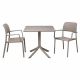 Nardi Clip Table with Outdoor Bora Armchair - 3 Piece Outdoor Dining Setting
