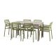 Nardi Doga Armchair & Bistrot Chair 7 Piece Outdoor Dining Setting with Rio 140cm Extendable Dining Table