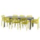 Nardi Doga Armchair 9 Piece Outdoor Dining Setting with Rio 210cm Extendable Dining Table