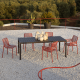 Nardi Doga Armchair 7-11 Piece Outdoor Dining Setting With Tevere 210cm Extendable Dining Table