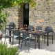 Nardi Libeccio Table with Bora Arm Chair - 7 Piece Outdoor Dining Setting