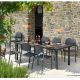 Nardi Libeccio Table with Bora Armchairs - 9 Piece Outdoor Dining Set