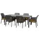 Nardi Net Relax 7 Piece Dining Setting with Rio 210cm Extendable Table