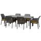 Nardi Net Relax 7 Piece Outdoor Dining Setting with Rio 210cm Extendable Dining Table