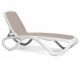 Nardi Omega Outdoor Resin Sun Lounger White Frame