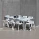 Nardi Bit 9 Piece Outdoor Dining Setting with Rio 140cm Extendable Dining Table