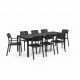 Nardi Rio 210-280 Table with Cassia Bistrot/Arm Chair - 9 Piece Outdoor Dining Setting
