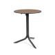 Nardi Flute Folding Table Base with Tobacco HPL Top - Complete Outdoor Table