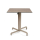 Nardi Ibisco Folding Table Base with Tortora HPL Top - Complete Outdoor Table