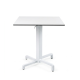 Nardi Ibisco Folding Table Base with White HPL Top - Complete Outdoor Table