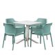 Nardi ClipX Table with Net Armchair - 5 Piece Outdoor Resin Dining Setting