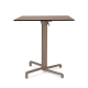 Nardi Scudo Folding Table Base with Tobacco HPL Top - Complete Outdoor Table