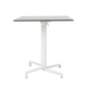 Nardi Scudo Folding Table Base with White HPL Top - Complete Outdoor Table
