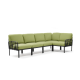 Nardi Komodo 5 Piece Sunbrella Outdoor Modular Corner Lounge Set