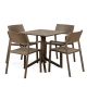 Nardi Clip Table with Trill Armchairs - 5 Piece Outdoor Dining Set