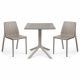 Nardi Clip 70 Table with Tiberina Bistrot Chair - 3 Piece Outdoor Dining Set