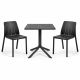 Nardi Clip X70 Table with Tiberina Bistrot Chair - 3 Piece Outdoor Dining Set